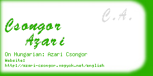 csongor azari business card